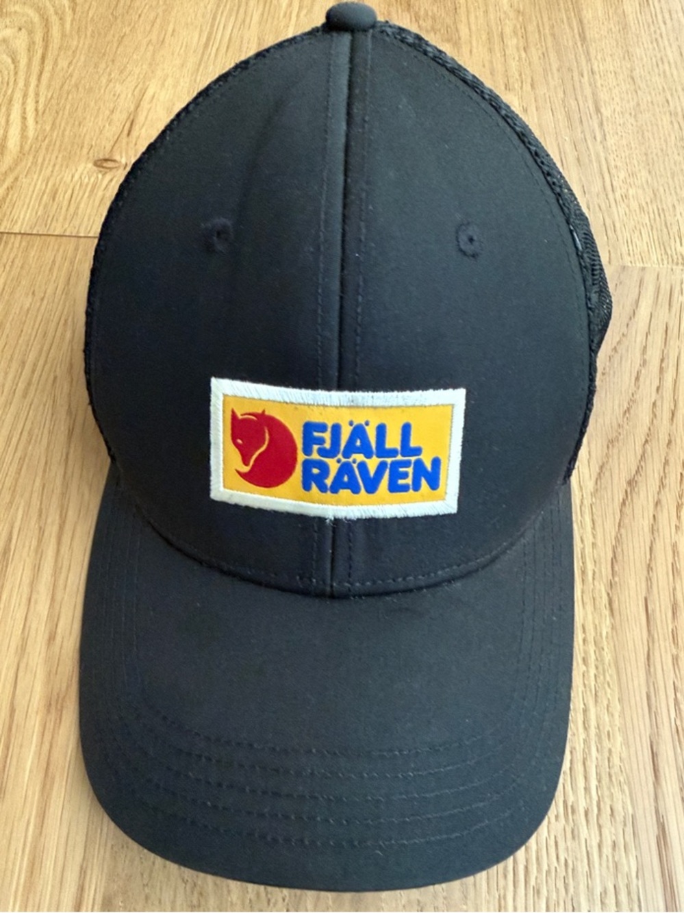 Fjallraven Black Logo Patch Trucker Cap